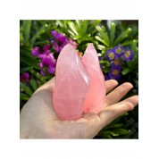 Rose Quartz Flame Ornament For Home Decor