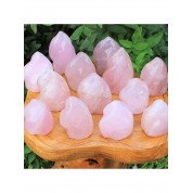 Rose Quartz Flame Ornament For Home Decor