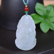 Jade Buddha Pixiu Dragon Guardian Necklace