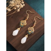 Elegant 24k Gold Plated Magnolia Earrings