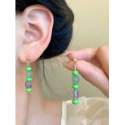 Elegant Multicolor Faux Jade Earrings