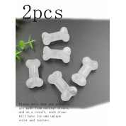 2pcs 30mm Dog Bone Crystal Charms