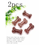 2pcs 30mm Dog Bone Crystal Charms