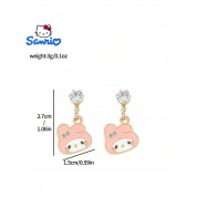 Trendy Oil Drop Jade Dog Earrings For Girls