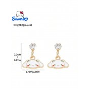 Trendy Oil Drop Jade Dog Earrings For Girls