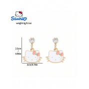 Trendy Oil Drop Jade Dog Earrings For Girls