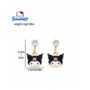 Trendy Oil Drop Jade Dog Earrings For Girls