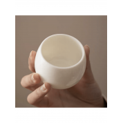 Elegant White Jade Porcelain Tea Cup