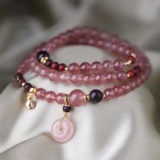 Fashionable Natural Crystal Beaded Bracelet