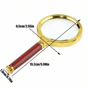 Handheld Magnifying Glass With Wooden Handle