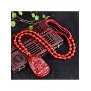 Natural Red Agate Buddha Pendant Necklace