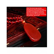 Natural Red Agate Buddha Pendant Necklace