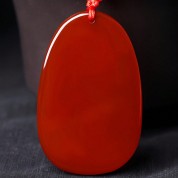 Natural Red Agate Buddha Pendant Necklace