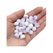 Imitation White Jade Cat Paw Beads For Diy Jewelry