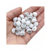 Imitation White Jade Cat Paw Beads For Diy Jewelry