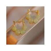 Elegant Vintage Imitation Jade Earrings