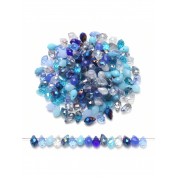 Versatile Blue Glass Beads For Diy Jewelry