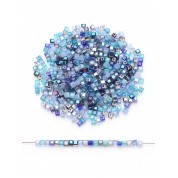 Versatile Blue Glass Beads For Diy Jewelry