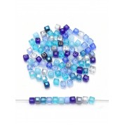 Versatile Blue Glass Beads For Diy Jewelry