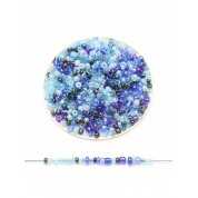 Versatile Blue Glass Beads For Diy Jewelry