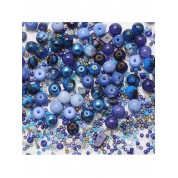 Versatile Blue Glass Beads For Diy Jewelry