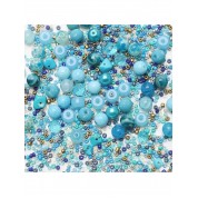 Versatile Blue Glass Beads For Diy Jewelry