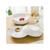 Elegant White Jade Bone China Plate