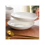 Elegant White Jade Bone China Plate