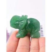 Natural Crystal Elephant Carving Ornament