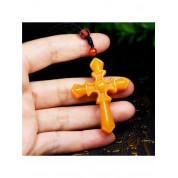 Natural Jade Handmade Cross Pendant Necklace