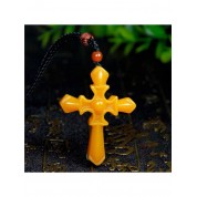 Natural Jade Handmade Cross Pendant Necklace