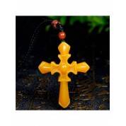 Natural Jade Handmade Cross Pendant Necklace