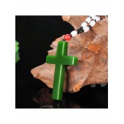 Natural Jade Handmade Cross Pendant Necklace