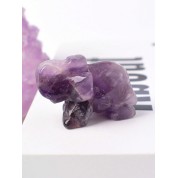 Natural Crystal Elephant Carving Ornament