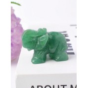 Natural Crystal Elephant Carving Ornament