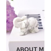 Natural Crystal Elephant Carving Ornament