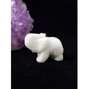 Natural Crystal Elephant Carving Ornament