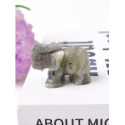 Natural Crystal Elephant Carving Ornament