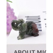 Natural Crystal Elephant Carving Ornament