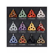 Natural Stone Hollow Triangle Pendant