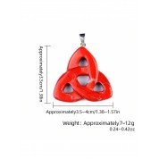 Natural Stone Hollow Triangle Pendant