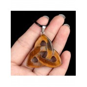 Natural Stone Hollow Triangle Pendant