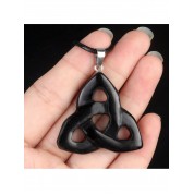 Natural Stone Hollow Triangle Pendant