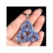 Natural Stone Hollow Triangle Pendant