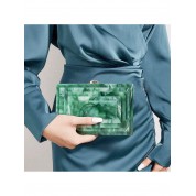 Jade Green Multi-layer Acrylic Evening Bag