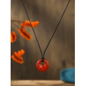 Versatile Pu Leather Pendant Necklace