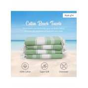 Luxurious Jade Green Beach Towels 4 Pack