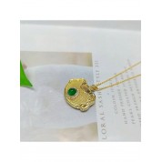 Chalcedony Gold Plated Zodiac Necklace