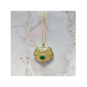 Chalcedony Gold Plated Zodiac Necklace