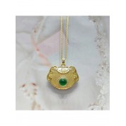 Chalcedony Gold Plated Zodiac Necklace